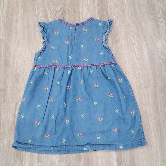 MINI BODEN 9-10Y Embroidered Chambray Tunic Top Dress size 9 10 - Picture 2 of 4